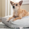 thumbnail image 3 of TOWN & COUNTRY EVERYDAY CuddleTown Medallion Everwash® Pillow Pet Bed, Water Repellent Floor Pillow, Machine Washable Cover, Soft & Calming, Blue/Greige, Small 28"x22"x4", 3 of 7