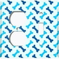 thumbnail image 4 of Metal Light Switch Plate Cover Dog Bone Treats Sky Blue DOG027, 4 of 13