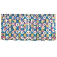 thumbnail image 7 of Yayeee Kitchen Curtains Tier Set of 2 Light Filtering 57"x24" Over Sink Window Panels, Blue Checkered Daisy, 7 of 7