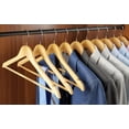 thumbnail image 4 of 30 Ganchos para Ropa de Madera. Gancho Giratorio 360°, Calidad Premium, Ganchos para Pantalones, Abrigos y Ropa Pesada. Resistentes, Elegantes y Duraderos, 4 of 7