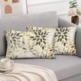 thumbnail image 5 of Dahlia Pillow Covers 12x20 Inch Set of 2 Summer Rust Geometric Flower Outdoor Decorative Throw Pillows Farmhouse Rust Yellow Pillow Case Linen Square Cushion Cover for Home Sofa Living Room, 5 of 6