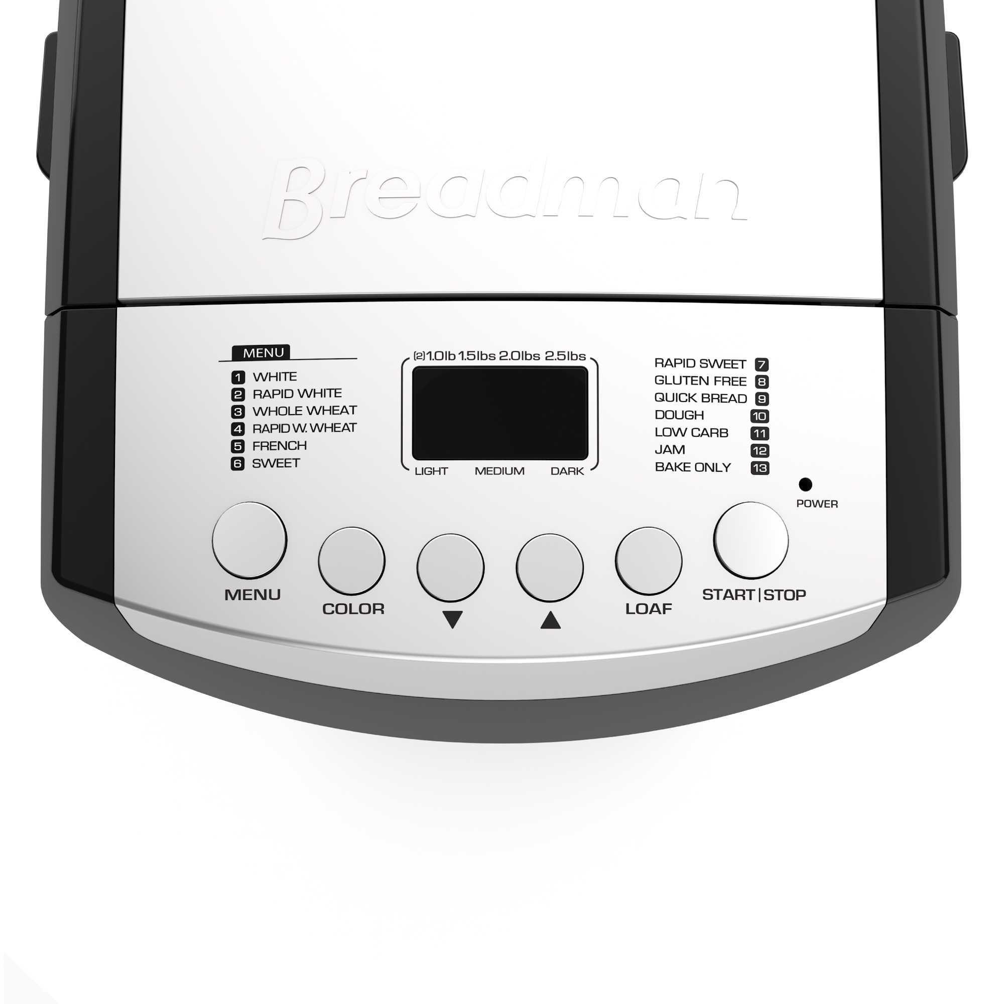 Breadman 2.5lb. Bakery Pro Bread Machine, Black/Stainless Steel