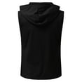 thumbnail image 5 of Qiylii Men's Shorts Set Solid Color Sleeveless Hooded Tank Tops + Drawstring High Waist Stretch Shorts, 5 of 8
