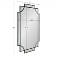 thumbnail image 5 of Kate and Laurel Minuette Glam Wall Mirror, 24" x 36", Black, Elegant Traditional Home Decor With A Boho Charm, 5 of 6