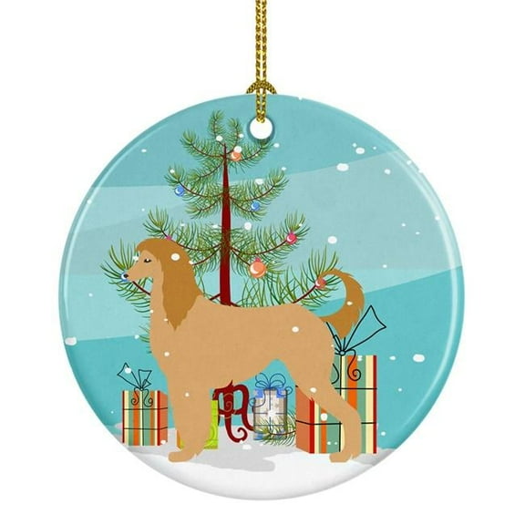 Carolines Treasures BB2924CO1 Afghan Hound Merry Christmas Tree Ceramic Ornament