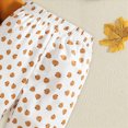 thumbnail image 4 of YIWULA Toddler Baby Girl Halloween Outfit Pumpkin Print Long Sleeve Shirt And Bell Bottoms Pants Halloween Baby Clothes(18-24 Months,Orange), 4 of 7