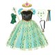 thumbnail image 1 of Vestido de princesa Anna de Frozen de Disney para niñas, vestido de graduación de malla con manga abullonada, Cosplay de Navidad, disfraces de fiesta de cumpleaños de reina de la nieve Fivean unisex, 1 of 2