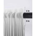 thumbnail image 6 of Black White Curtains 54 Inch Length, Sheer Curtains for Bedroom Living Room Window Ombre Gradient Striped Minimalist Texture Rod Pocket Drapes Kitchen Curtains Small Half Window 42"x54" 2 Panels, 6 of 6