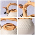 thumbnail image 1 of Inteprter Tetera de gran capacidad para amantes del café, estufas de hechas de acero inoxidable, tetera con silbido, segura Juegos de servir café y té beige diámetro: 20 cm, 1 of 6