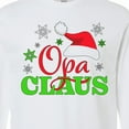 thumbnail image 4 of Inktastic Opa Claus with Christmas Santa Hat and Snowflakes Long Sleeve T-Shirt, 4 of 5