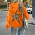 thumbnail image 3 of YUEHUA Womens Leopard Star Graphic Hoodies Oversized Y2k Hooded Sweatshirt Cheetah Hoodie Streetwear Unisex Pullover Tops, 3 of 6