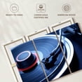 thumbnail image 6 of Elephant Stock Blue Tinted Record Player Wall Art - Horizontal Multi Panel Canvas - Living Room Wall Decor - Music Multi Panel - Blue And Red Decor - 33" x 20", 6 of 8