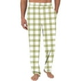 thumbnail image 2 of Wyobmus Men's Regular Fit Pajama Pants Lightweight Flannel Plaid Pajama Pants Loungewear Sleepwear Bottom Pants With Pocket Drawstring Q-Multicolor, 2 of 3