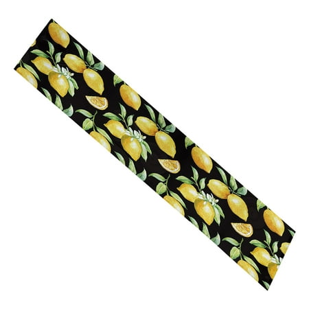 

Azhf Hot Sales Party Home Decor Dining Room Linen Lemon Pattern Table Runner Daily Celebration