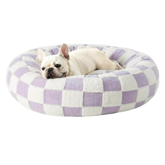 Xihbxyly Cama Elevada para Perros, Tamaño Mediano, Cómoda, Diseño de Donut Lavable, Alivio Seguro de La Ansiedad, Suministros Prácticos para Mascotas, Materiales Duraderos, Tamaño 50 X 50 Cm