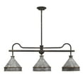 thumbnail image 3 of Golden Lighting Jasper 3-Light Metal Linear Pendant in Black, 3 of 6
