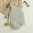 thumbnail image 4 of JAJAHO Boys Girls Bodysuits Sleeveless Striped Cartoon Embroidery Romper Baby Clothes 0-18M Comfortable Onesie, 4 of 6