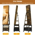 thumbnail image 3 of 360° Swivel Jewelry Armoire, 66" H Floor Standing Locking with 2-in-1 Full Length Mirror, Inside Makeup Mirror, Bottom Drawer, Rear Storage Shelves, Wheels, Cabinet with Large Storage Capacity, 3 of 9