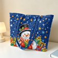 thumbnail image 3 of XYZCANDO Christmas Snowman Print Padded Handle Tote Bag Large Capacity Lightweight Quilted Shoulder Handbag for Holiday Shopping Travel Daily Use, 3 of 7
