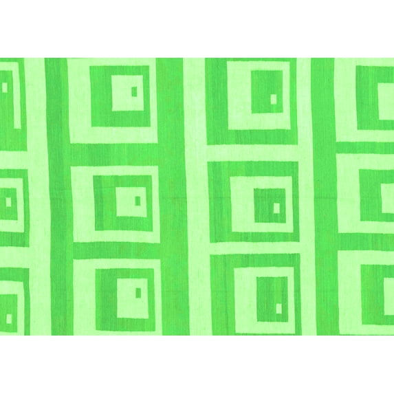 Ahgly Company Indoor Rectangle Solid Green Modern Area Rugs, 8' x 12'