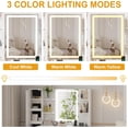 thumbnail image 2 of Makeup Vanity and Stool, 3 Color Lights, Charging Station, 2 of 6