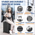 thumbnail image 4 of 11Pcs Hardshell Luggage Set, Lightweight Suitcases w/ Spinner Wheels, Carry on Luggage, Black, 4 of 9