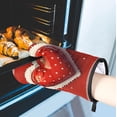 thumbnail image 5 of Valentines Day Oven Mitts and Pot Holders Set of 2, Colorful Heart Heat Resistant Oven Mitts Kitchen Oven Glove for Cooking, Baking, 5 of 6