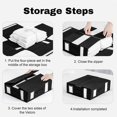 thumbnail image 4 of Bed Sheet Organizer Foldable Closet Storage Box with Handle Large-Capacity Organizers for Bedding, Clothes, Blankets, 4 of 5