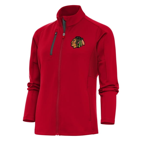 Women's Antigua Red Chicago Blackhawks Team Logo Generation Full-Zip Jacket