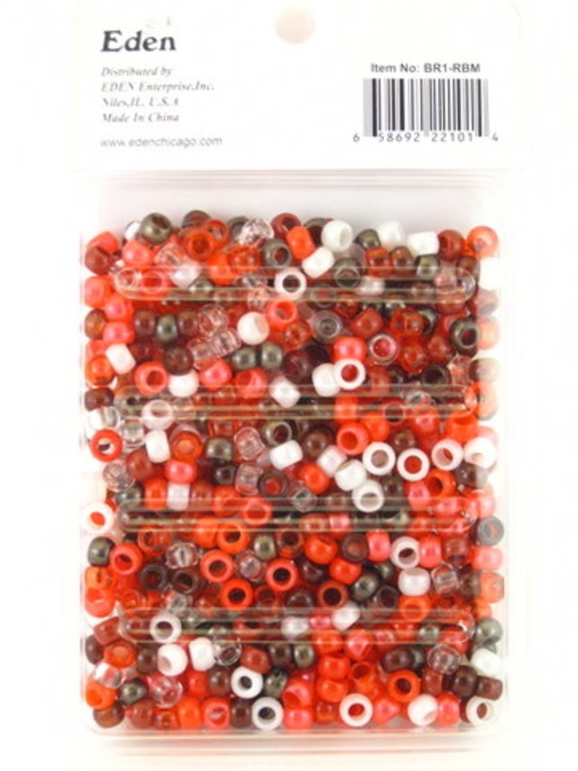 Eden Unisex Pony Hair Braiding or Plastic Crafting Beads - Approximately  700 Pcs. (Pink Mix)