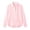 Pink, variant on Perfectbot Women's Ruffled Front Button Down Shirt, Casual Long Sleeve Dressy Blouse, Relaxed Fit Solid Color