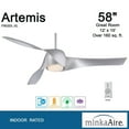 thumbnail image 2 of Smart Ceiling Fan With Light Kit In Transitional Style 15.5 Inches Tall By 58 Inches Wide-Maple Finish-Maple Blade Color Minka Aire Fans F803dl-Mp, 2 of 2