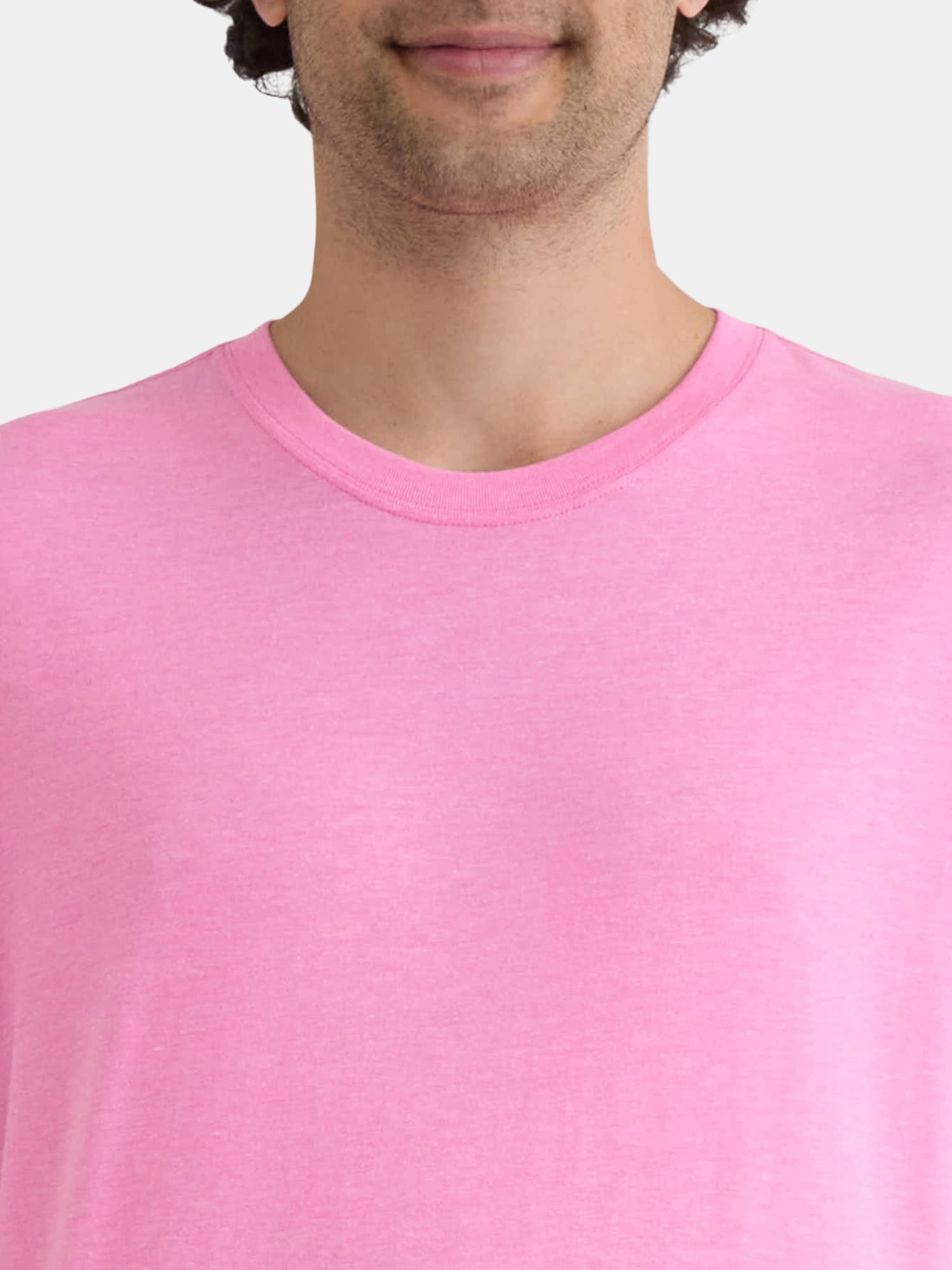 Athletic Works Men's Solid Tri Blend Tee with Short Sleeves, Sizes XS-4XLT