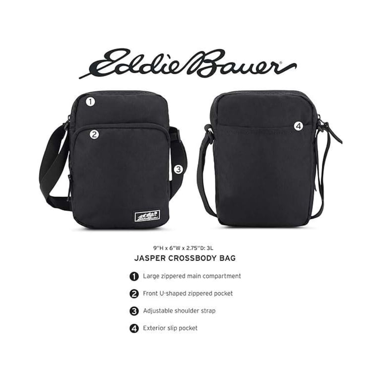 Eddie Bauer Jasper 3L Crossbody Bag, Black - Walmart.com