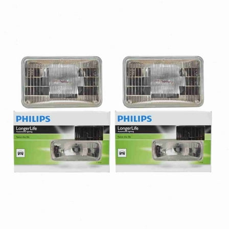 2 pc Philips H4656LLC1 Long Life Headlight Bulbs compatible with 14753