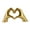 yellow, variant on YSABOXS Love Heart Hand Figurine, Heart-Shaped Gesture Resin Sculpture for Home, Office, Wedding, Party, or Desktop Decoration Ornament