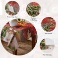 thumbnail image 5 of Red Green Christmas Table Cloth Waterproof Tablecloths, Winter Snowflakes Xmas Trees Village Tablecloth Dining Table Cover for Kitchen Party Tabletop Outdoor, Rectangle Tablecloth 54x108 Inch, 5 of 9