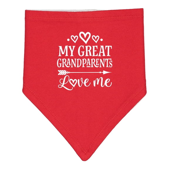 Inktastic Great Grandparents Love Me Grandkids Baby Bandana Bib