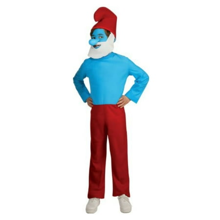 The Smurfs Boys Papa Smurf Costume with Makeup &