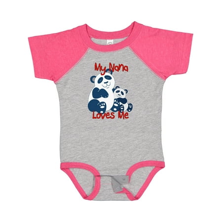 

Inktastic My Nana Loves Me Panda Gift Baby Boy or Baby Girl Bodysuit
