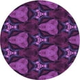 thumbnail image 1 of Ahgly Company Machine Washable Indoor Round Transitional Dark Orchid Purple Area Rugs, 3' Round, 1 of 7