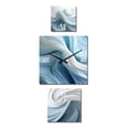 thumbnail image 2 of Designart "Spiraling Zen Zephyr in White and Blue" Abstract Spirals Oversized Wall Clock - Set Of 3 - Multipanel Clock For Living Room Décor - Large Contemporary Wall Clock, 2 of 6