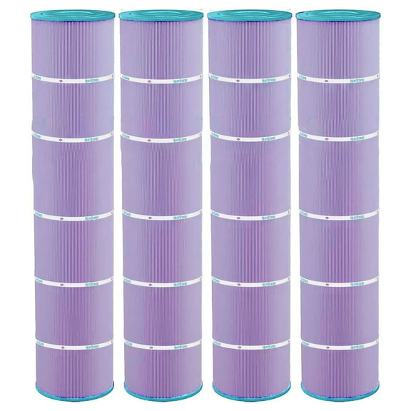 Hurricane Filters HF7482-04P Platinum Purple Pool Filter Cartridge for Unicel C-7482, Filbur FC-0820, Jandy Industries CL580, CV580, and More, 4-Pack