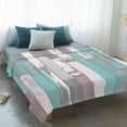 thumbnail image 4 of Turquoise Gray Blanket Soft Cozy Warm Throw Blanket for Couch, Plush Fuzzy Flannel Fleece Blankets for Sofa, Country Retro Mottled Texture Wood Grain Bed Blankets Lightweight Gifts for Women, 50"x60", 4 of 9
