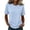 18# Light Blue, variant on Women's Cotton Solid Color Short Sleeve Crew Neck T-Shirt Fitted Casual Basic Style Hot Pink XL