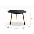 thumbnail image 4 of Bellamy Studios Mystic Wood 28" Round Coffee Table, Black, 4 of 4