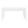 thumbnail image 3 of WestinTrends Malibu Low Outdoor HDPE Patio Rectangle Coffee Table, White, 3 of 12
