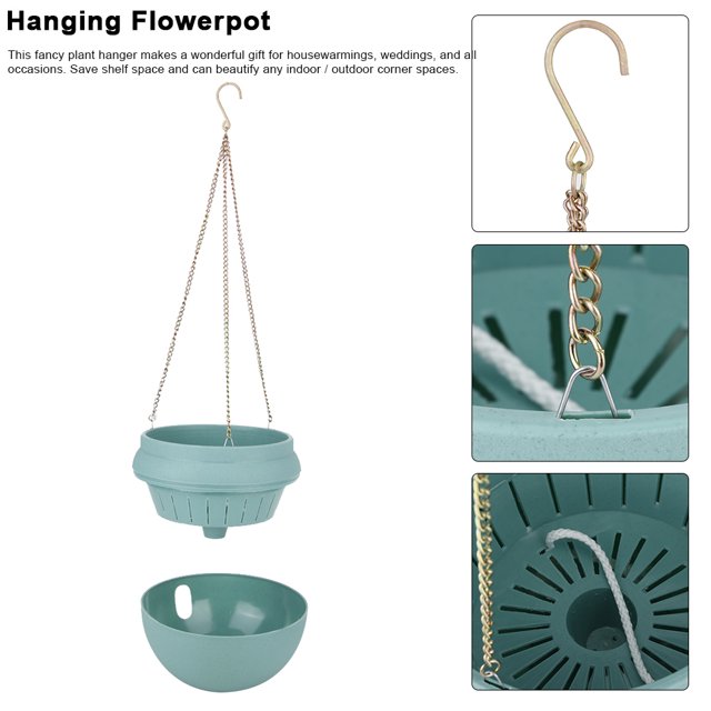 Maceta colgante de plástico para colgar flores, resistente y duradera