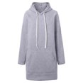 thumbnail image 3 of The Warmy Oversized Hoodie,Casual Oversized Hoodie Dress For Women Pullover Long Sweatshirt Split Hem With Pockets, 3 of 4