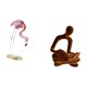 thumbnail image 5 of Estatua De Resina De Flamenco, Escultura De Pájaro, Decoración Del Hogar, Chimenea, Arte Moderno, Figura De Jardín Con Soporte De Metal Para Patio, Estanque, Parterre, Figura Humana, Estatua, 5 of 8